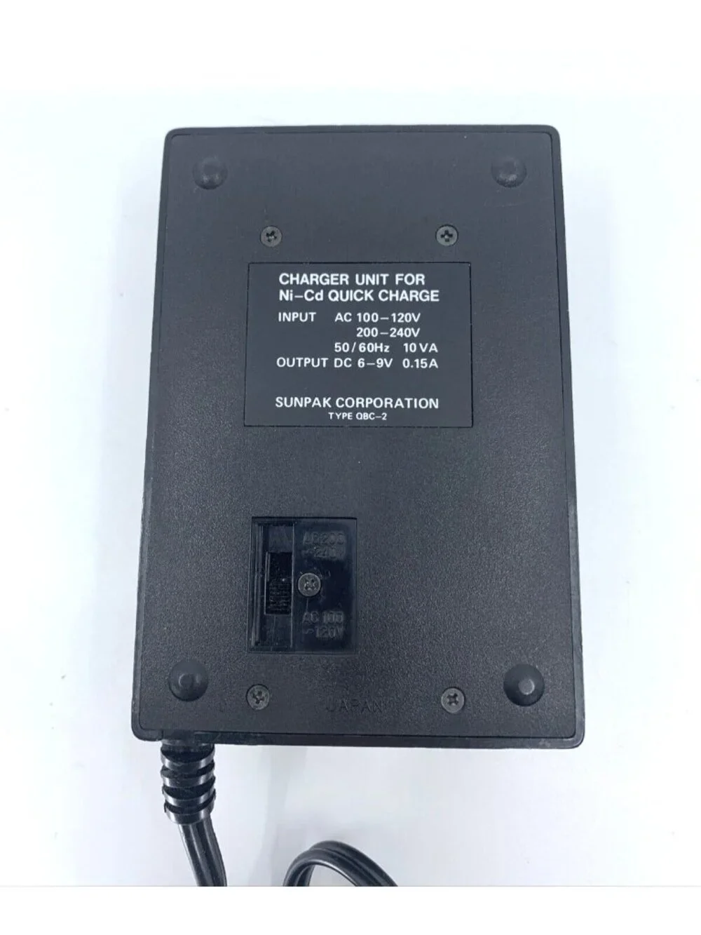Sunpak QBC-2 Quick Charger for Sanyo 500AAF Ni-Cd Nicad Batteries Charger Only